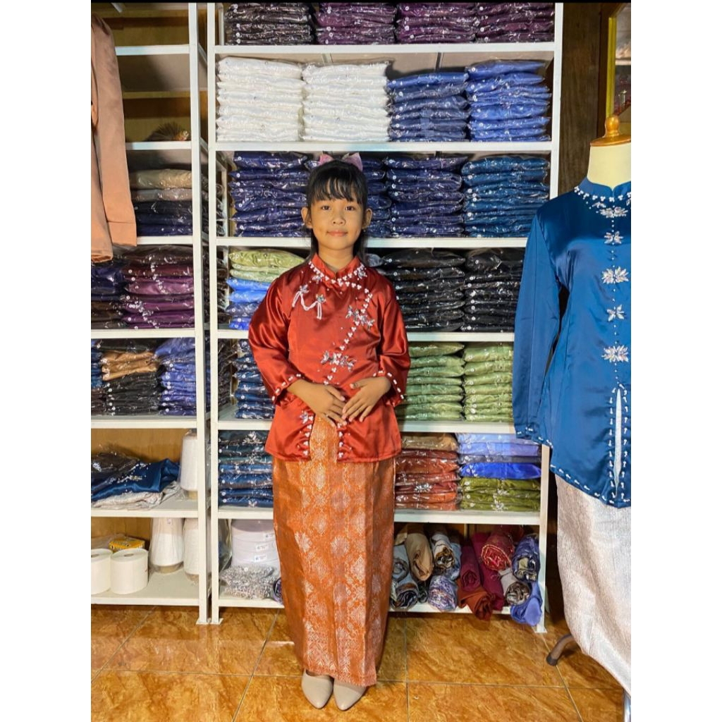 setelan baju Melayu anak perempuan//baju anak perempuan viral//baju kondangan anak perempuan