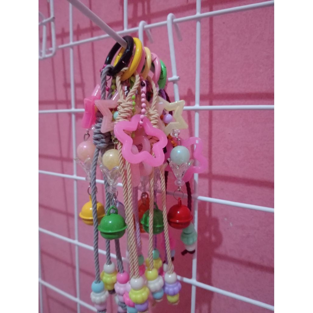 BAGCHARM LUCU/BAGCHARM LONCENG MOTIF FLOWER/BAGCHARM KOREAN STYLE/BAGCHARM TALI MOTIF