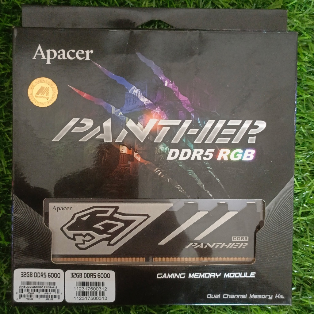 RAM Memory Apacer Panther RGB DDR5 PC48000 6000Mhz 32GB 2x16GB