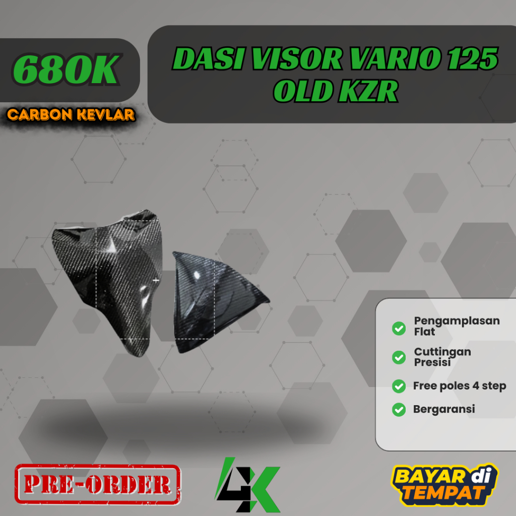 Dasi Visor Vario 125 Old / Kzr Carbon Kevlar / karbon fiber