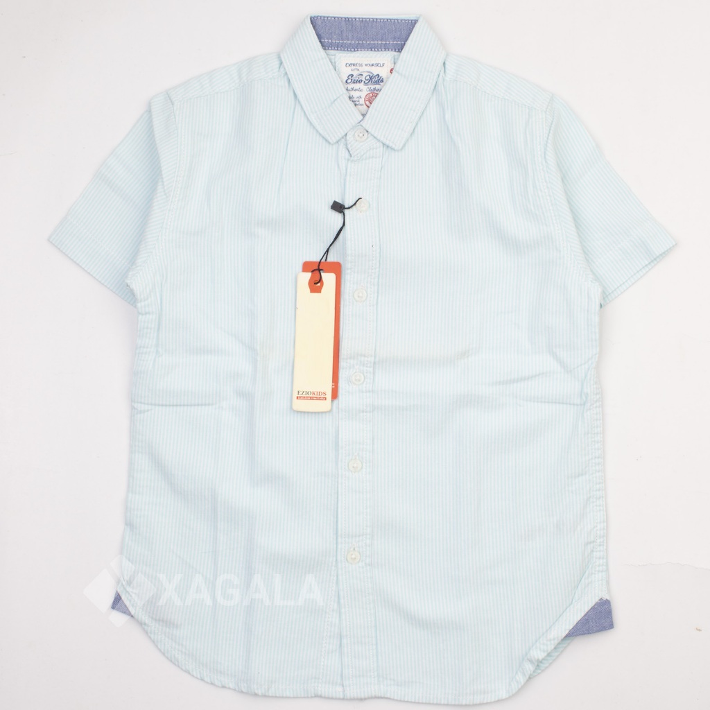 EZIO KIDS KEMEJA ANAK LENGAN PENDEK SALUR STRIPE PREMIUM BRANDED ORI