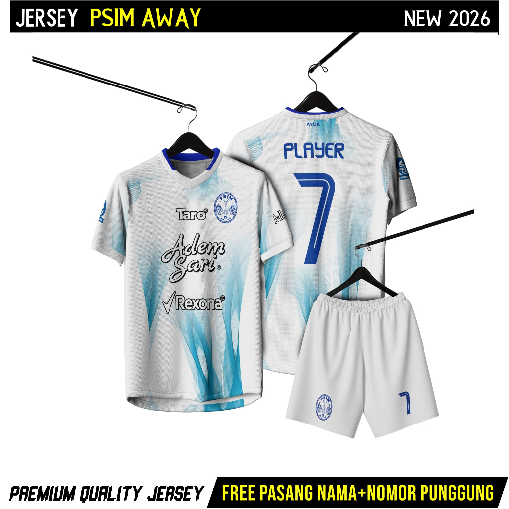 Jersey Bola PSIM Away Premium Terbaru 2026 Gratis Pasang Nama dan nomor Punggung Full Printing