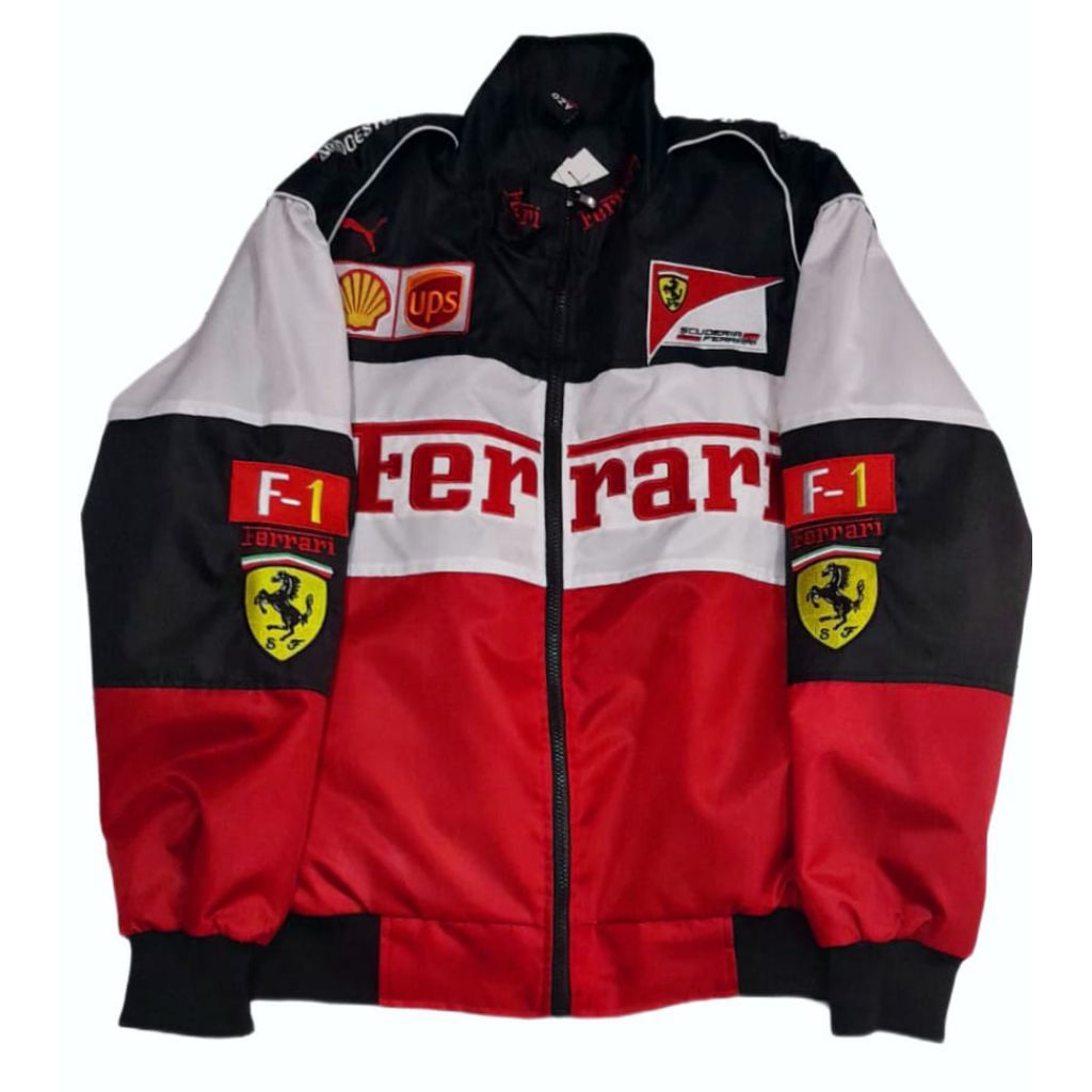 Jacket Nascar Vintage F1Racing Black white Red ART 935