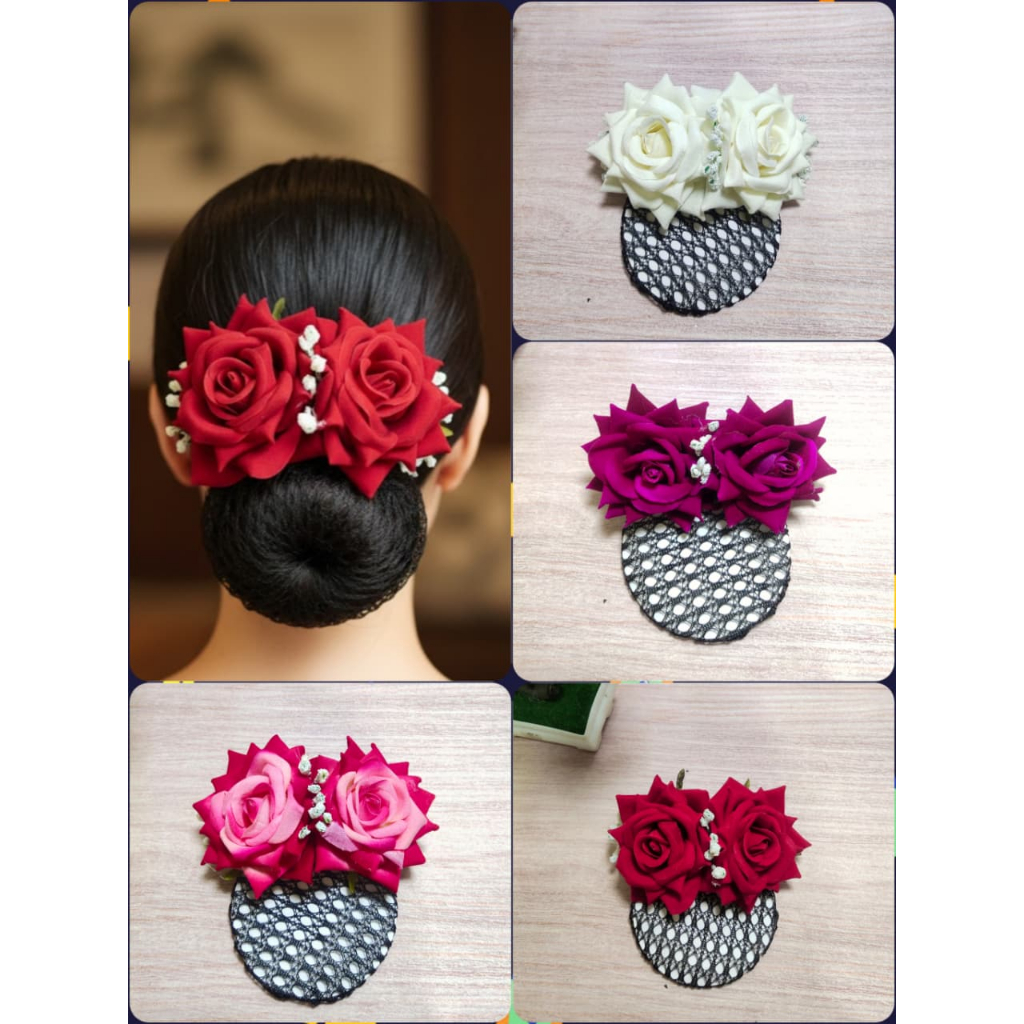 Kep Bunga/Jepit Rambut/Hiasan Sanggul/Jepit Rambut Mawar