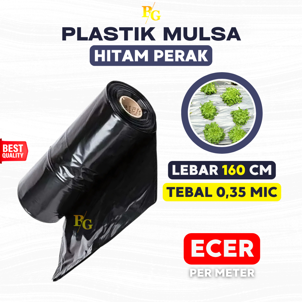 Plastik Mulsa Hitam Perak Lebar 160 cm x Ecer Per Meter