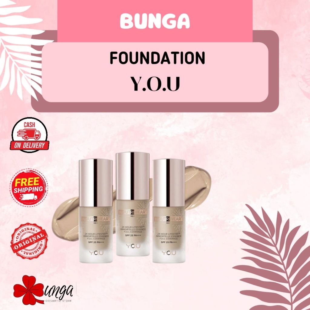 BUNGA - Y.O.U Nutriwear + Velvet Liquid Foundation / Fiundation Y.O.U Nutriwear / Liquid Foundation 