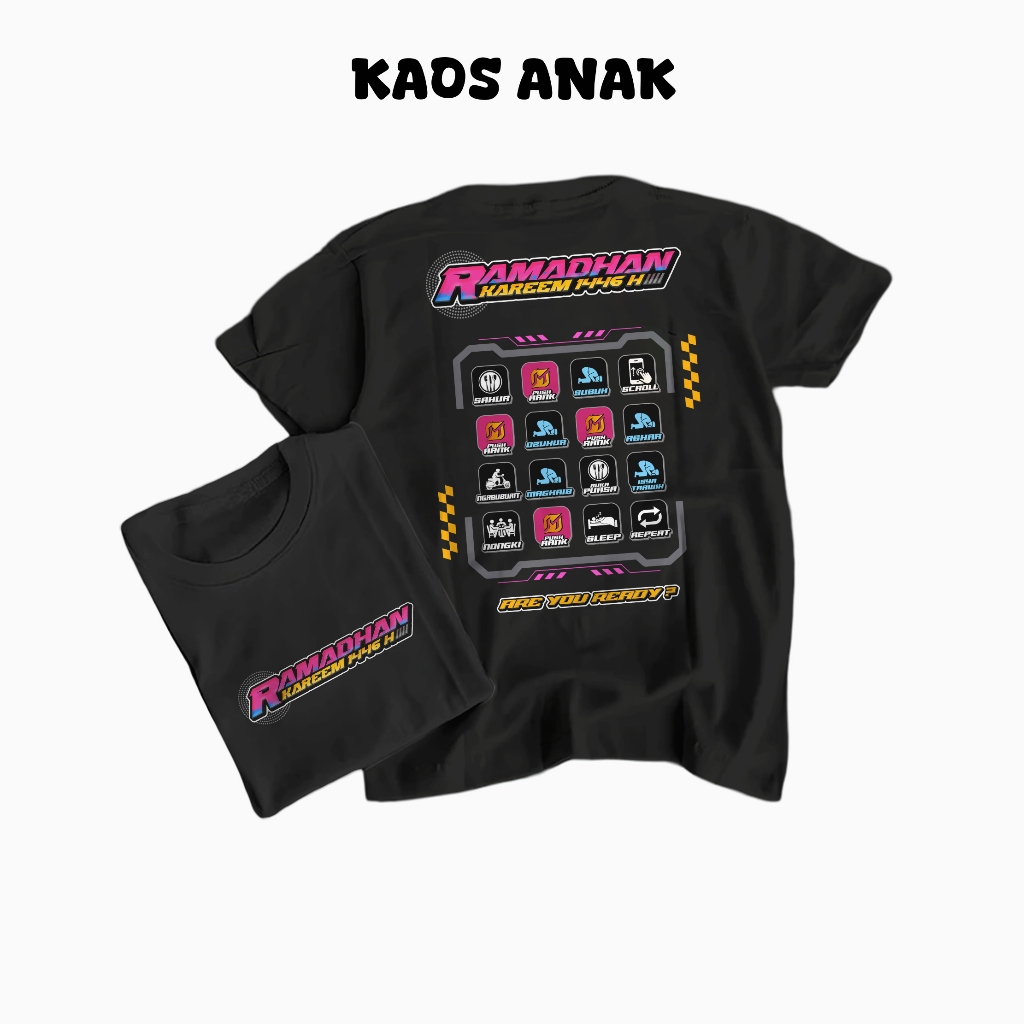 KAOS ANAK RAMADHAN KAREEM 1446 HIJRIAH BAJU LEBARAN ICON KAREM BULAN PUASA BAJU FF