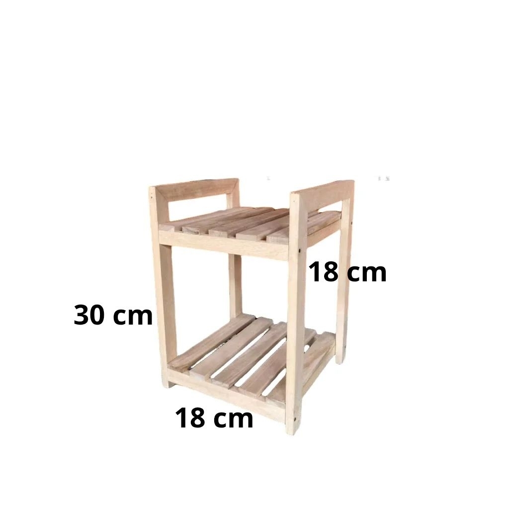 Rak Panci Mejikom RD 2 Susun Rak Baskom  Rak Bumbu Dapur Rak Kayu Serbaguna Rak Kayu 2 Tingkat Rak K