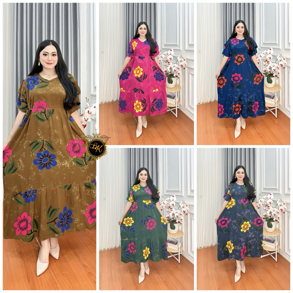 Daster Kanaya Cap Terbaru| Daster Kanaya Jumbo Ld 130| Dress Cap Jumbo| Daster Cap Batik Jumbo