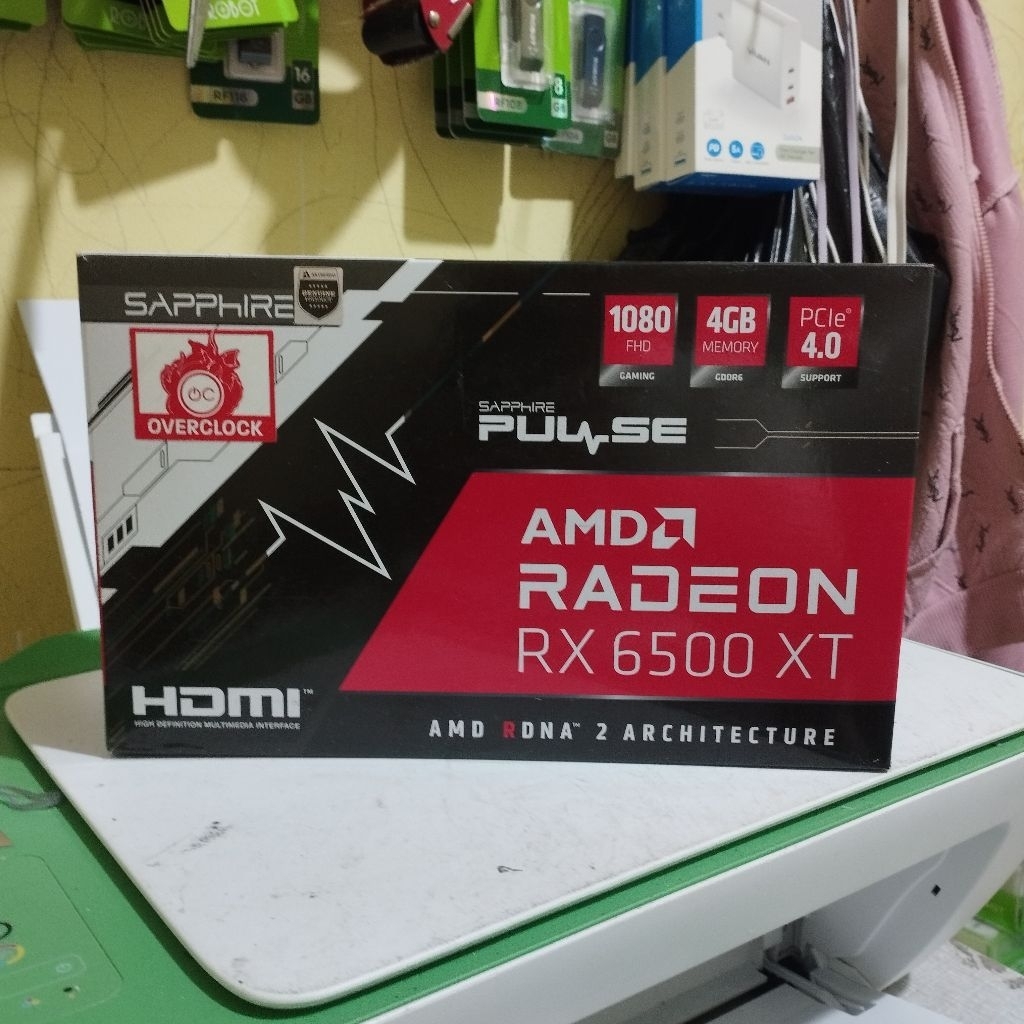 [Bekas] Dus VGA Sapphire AMD Radeon RX6500XT  - Kotak Kardus Lama - Kondisi Sesuai Foto - 0ri9inal