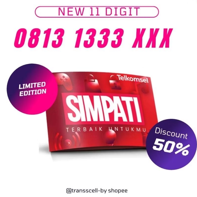 KARTU PERDANA NOMOR CANTIK TELKOMSEL 11 DIGIT - 3GB