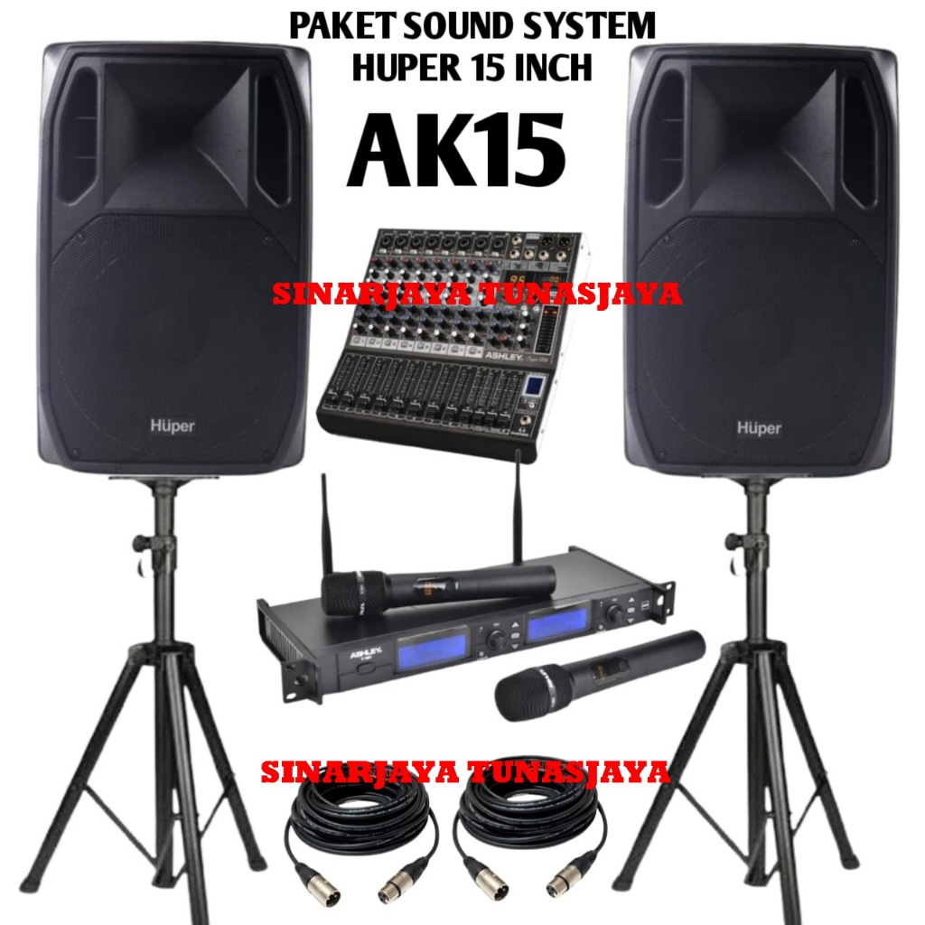 Paket Sound System Aktif Huper Ak15a Original Speaker Aktif Huper Ak15a 15inch original