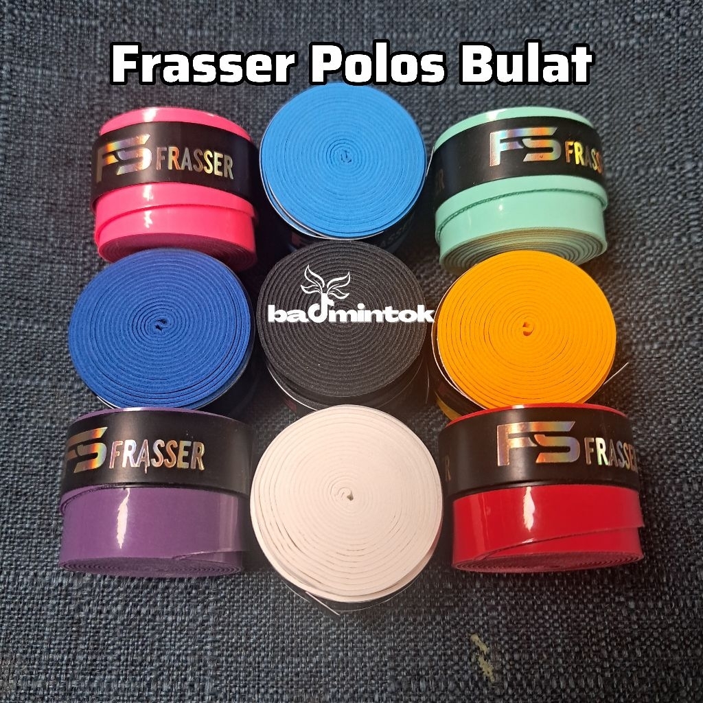 GRIP KARET FRASSER POLOS DAN BINTIK FS UNTUK RAKET BADMINTON ATAU BULUTANGKIS