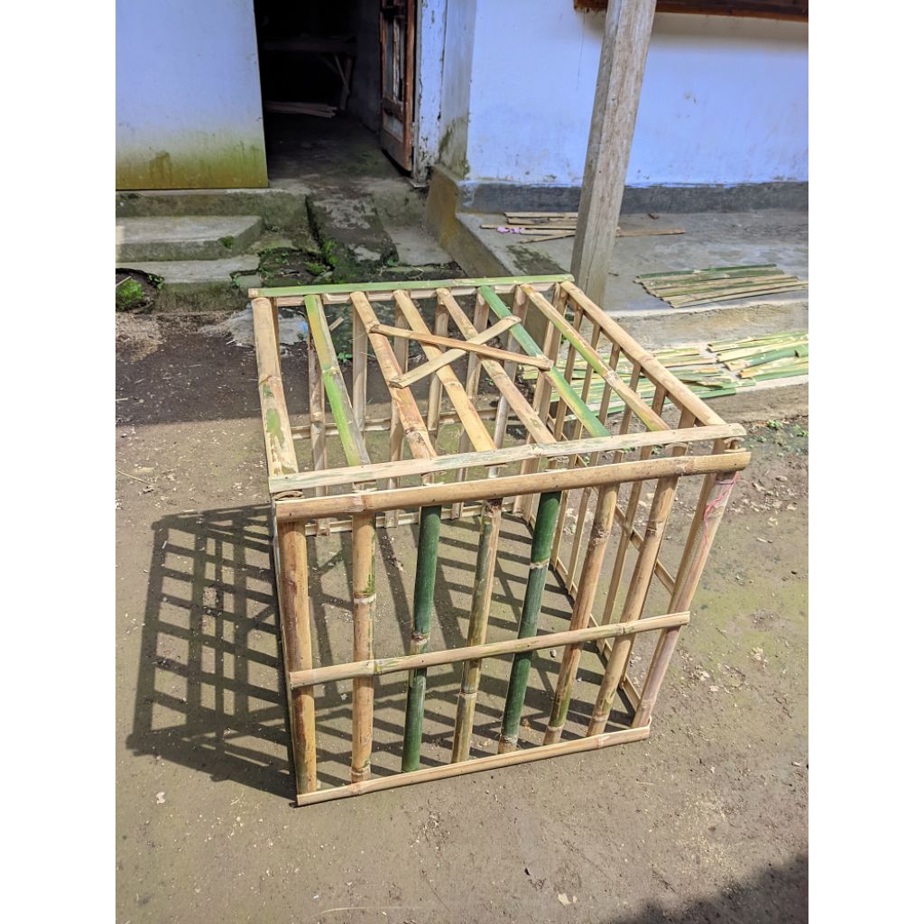 Kandang Bongkar pasang umbaran/Penjemuran untuk ayam bangkok Ukuran 70 Cm persegi Kuat dan Kokoh