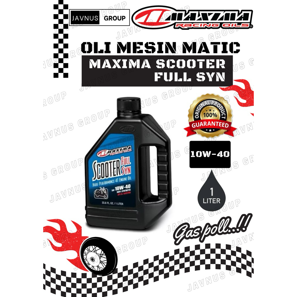 Oli Mesin Matic Scooter 10W-40 Maxima Full Syn 100% Original Oli Mesin Matic Oli Mesin Motor Matic M