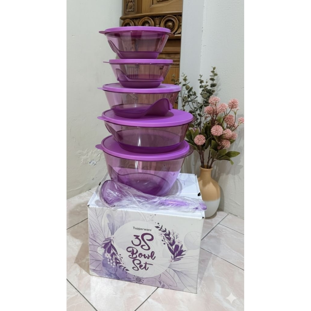 Tupperware 3S Bowl Set Cristal