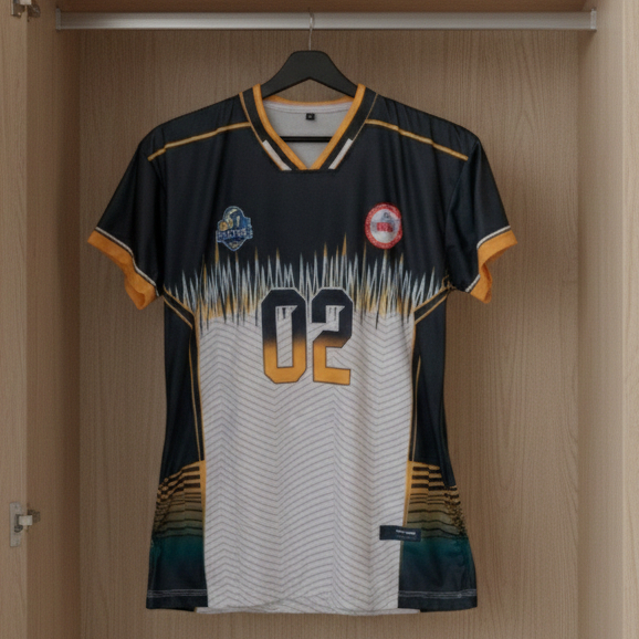 SPECS.21 Baju Kaos Jersey Atasan Wanita Hitam Full Printing Jersey Voli Cowok SetCustom Size S-Jumbo