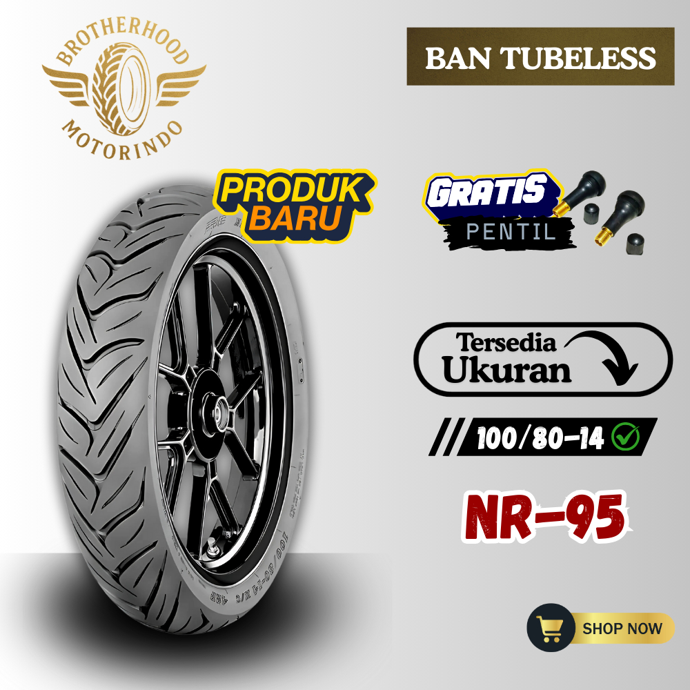 BAN IRC NR95 TUBELESS (100/80-14 / 100 80 14) BAN RING 14 / BAN IRC / BAN TUBBLES RING 14 / BAN MOTO