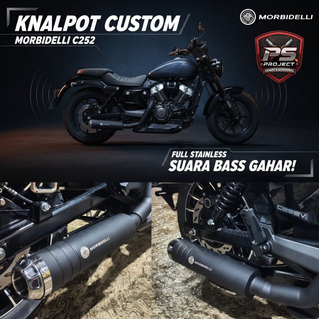 KNALPOT CUSTOM MORBIDELLI C252V