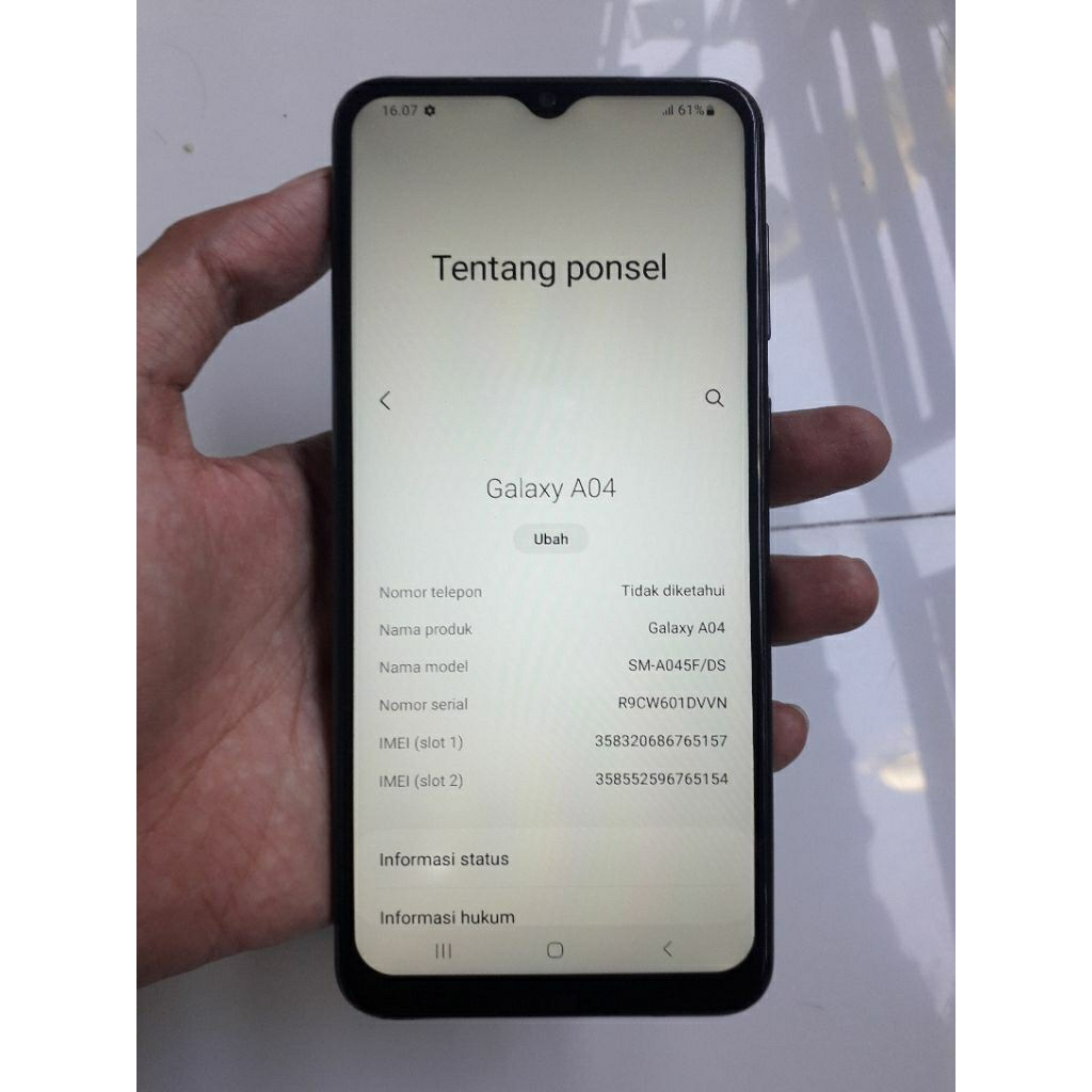 Samsung A04 4/64 Original Bekas garansi Nasional samsung ( Second )