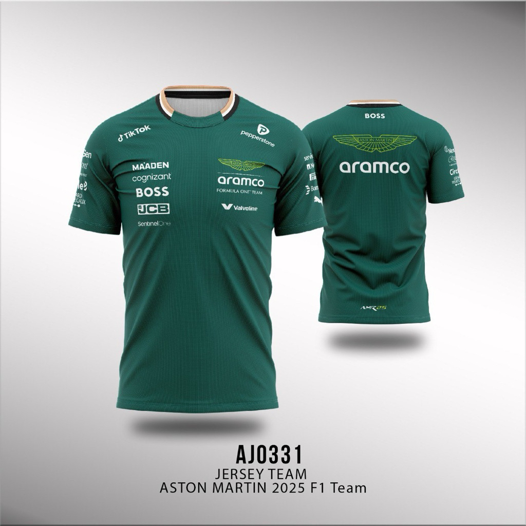Jersey Baju F1 Aston Martin 2025 fullprint XS - 6XL