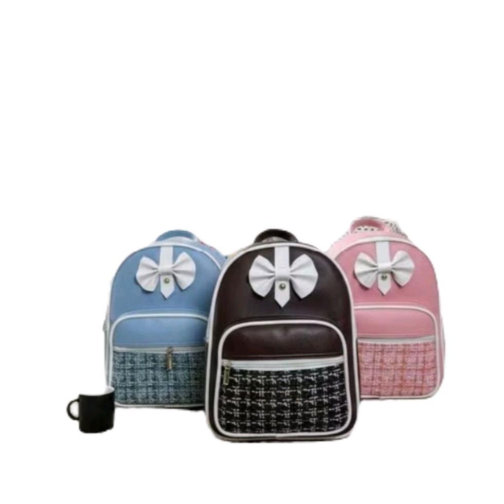 Tas Ransel Wanita Tas Sekolah Tas Gendong Terbaru Korean Stylish dengan Pita Ukuran 28x22x22 cm Baha