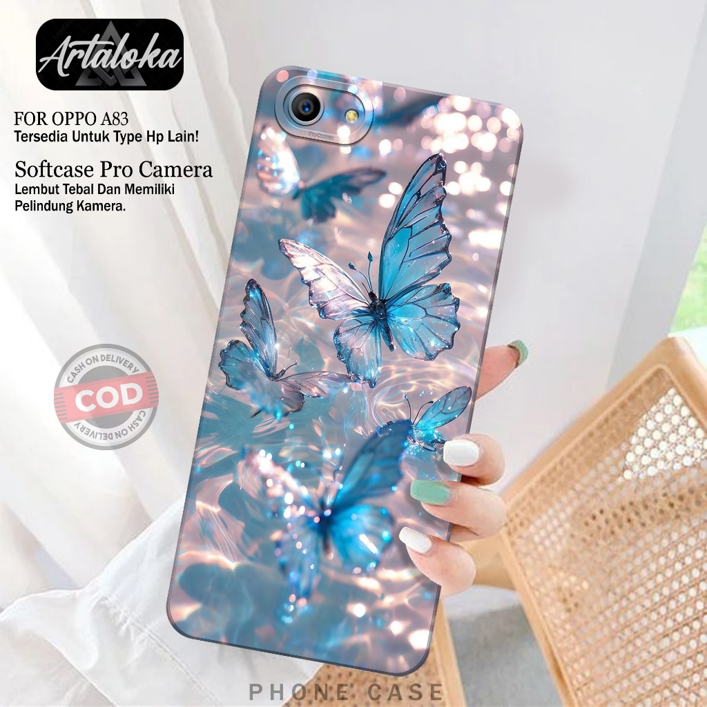 Case Hp OPPO A83 Fashion Case Kupu-Kupu Terbaru Softcase OPPO A83 Silikon TPU Pro Camera Casing OPPO