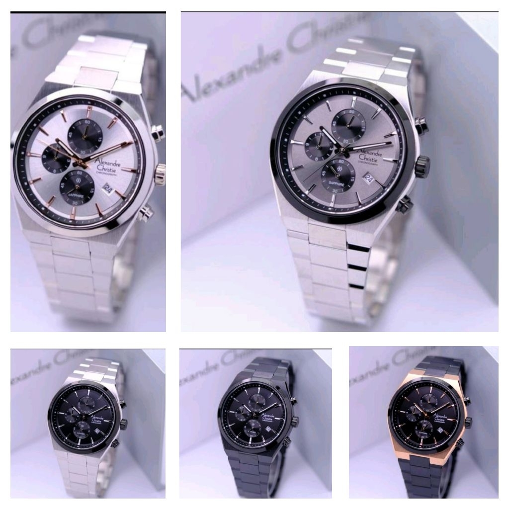 Jam tangan pria sport Alexandre Christie AC 8697 Original