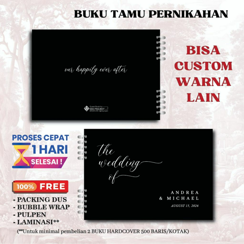 buku tamu nikahan / custom buku tamu / buku tamu murah / guestbook / buku tamu pernikahan