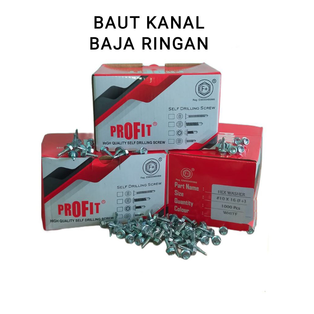 Baut Kanal Baja Ringan merek Profit original