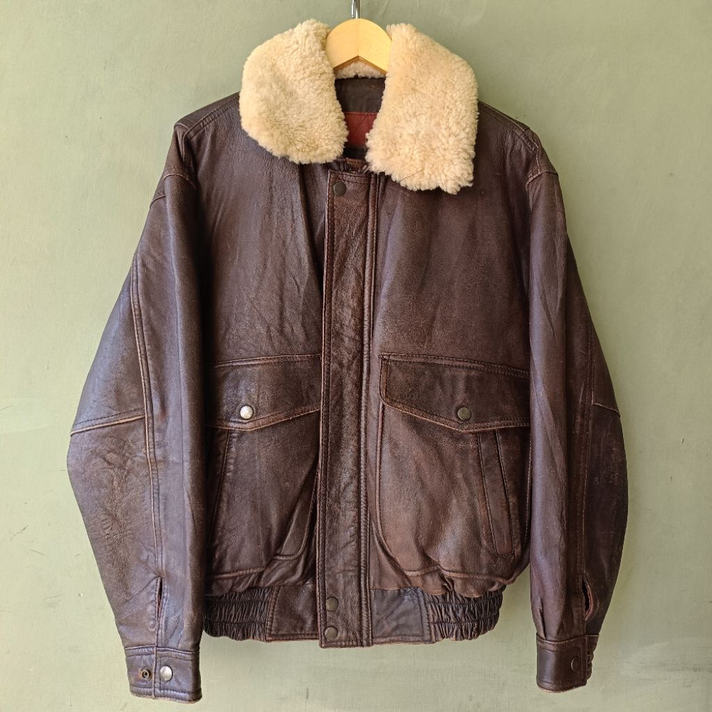JAKET ROCKY TOP KULIT PILOT VINTAGE JAKET BOMBER PILOT KULIT VINTAGE JAKET KULIT JAKET LEATHER
