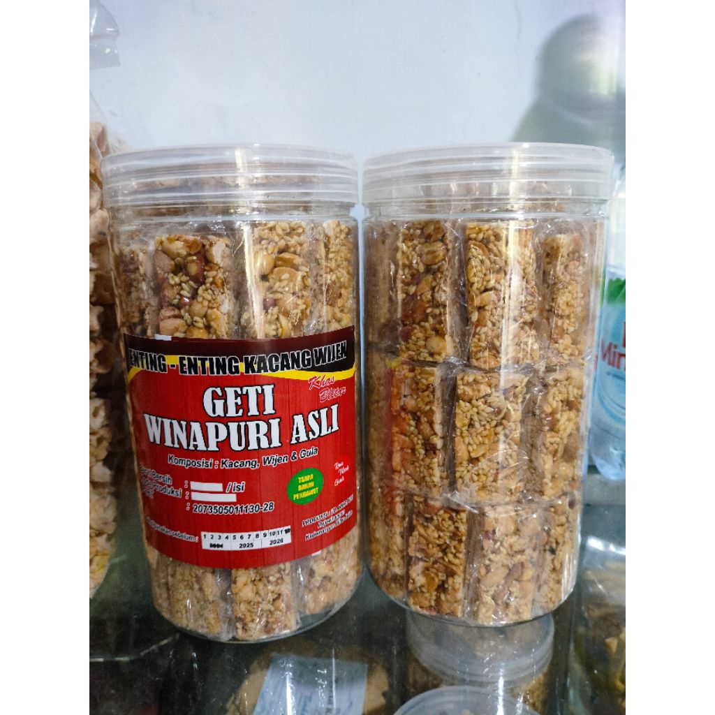 Enting Enting kacang wijen "GETI" Cap Winapuri Asli Oleh oleh Blitar (Toples)