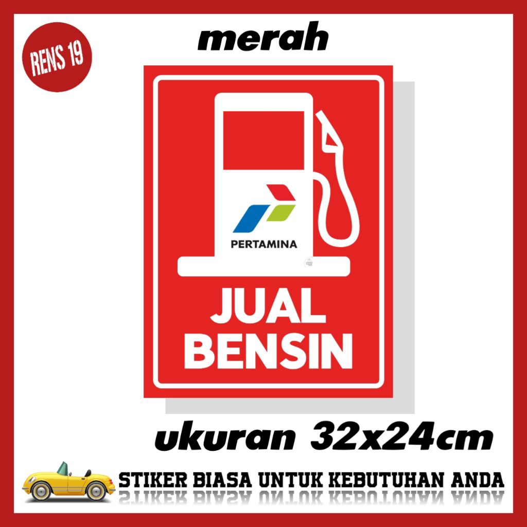 stiker pom bensin pertamini kios bensin sticker rambu