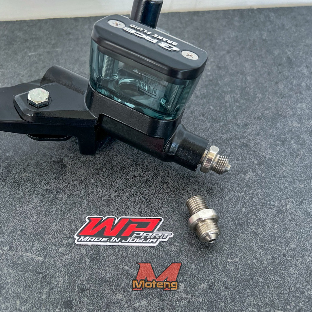 Baut Banjo Adaptor Selang Rem KTC Stainless Model Lurus WP Whellprof Untuk Master Rem / Kaliper