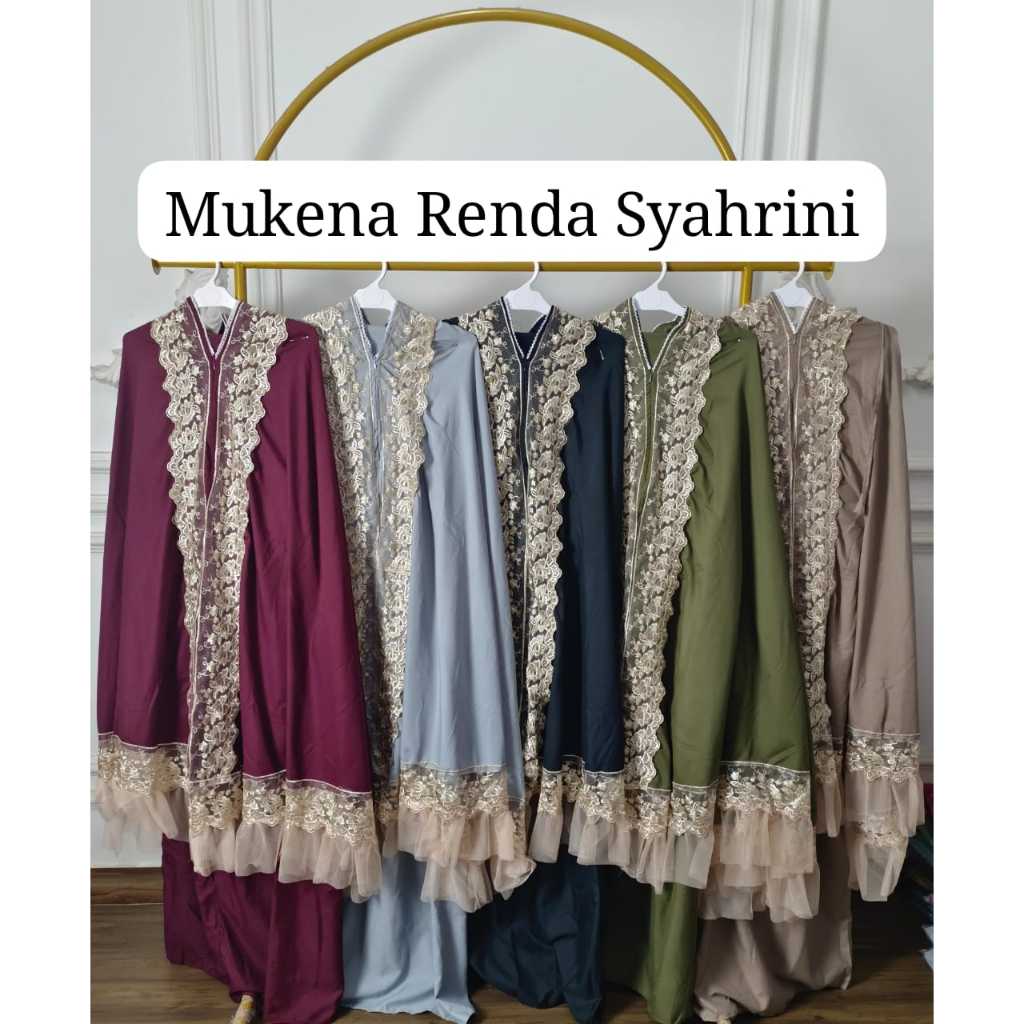 Mukena Dewasa Princes Fayola atau Mukena Renda Syahrini Premium Katun Mikro Adem, Nyaman Dipakai