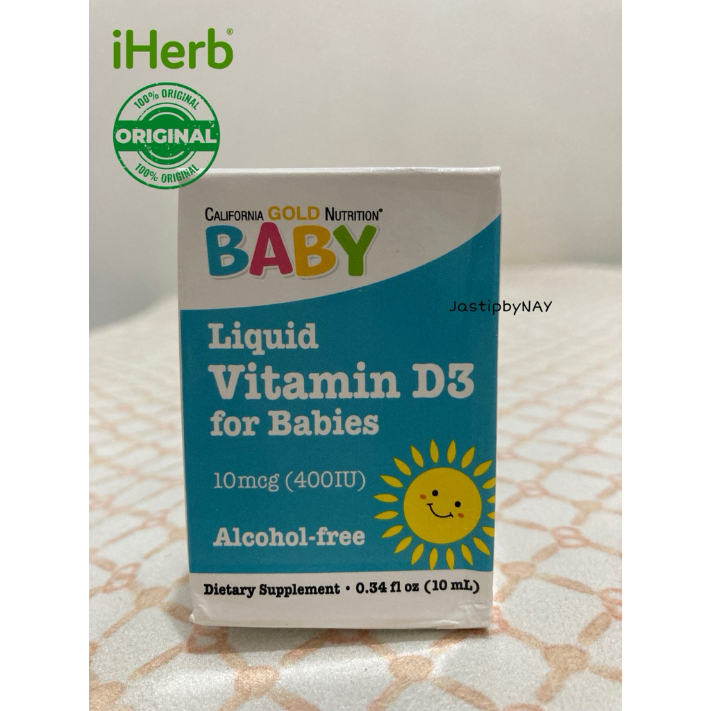 California Gold Nutrition Baby Vitamin D3 Drops 400 IU - 10 ml ORIGINAL iHerb