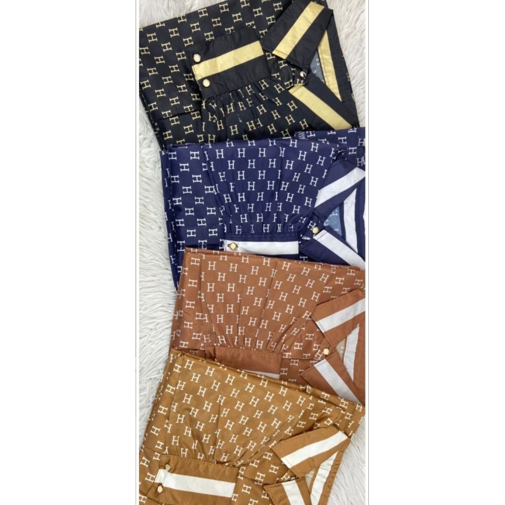 one set celana silk Armani Motif H premium