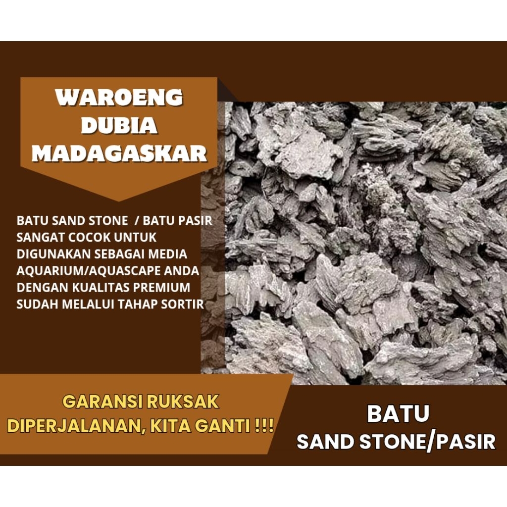 Batu stand stone / batu pasir akuarium/aquascape KUALITAS GRADE A