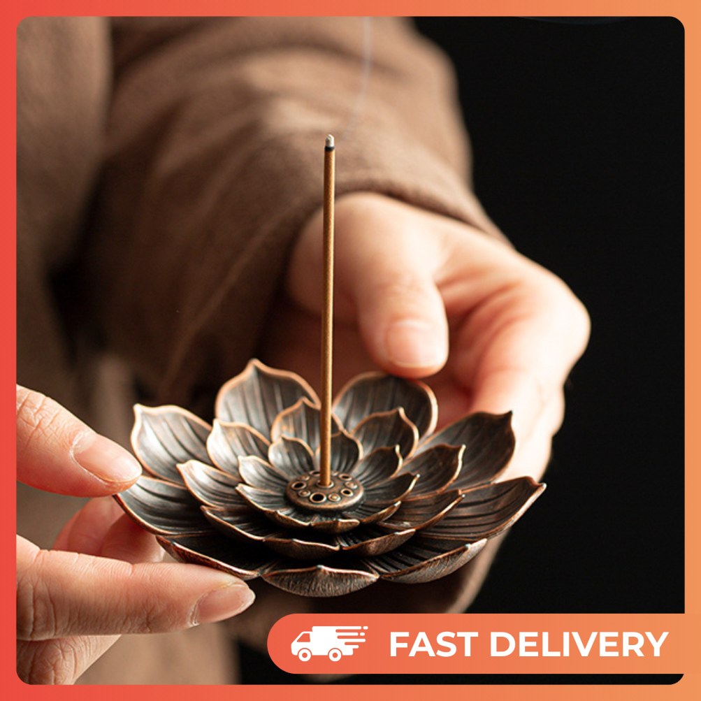 Tempat Bakar Hio Lingkar Dupa Lotus Stick Incense Holder