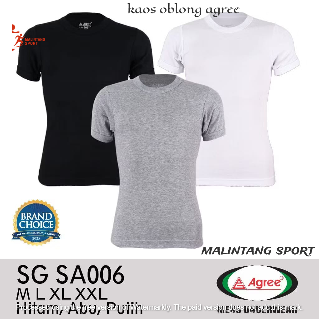 kaos oblong agree sport / oblong pria dan wanita