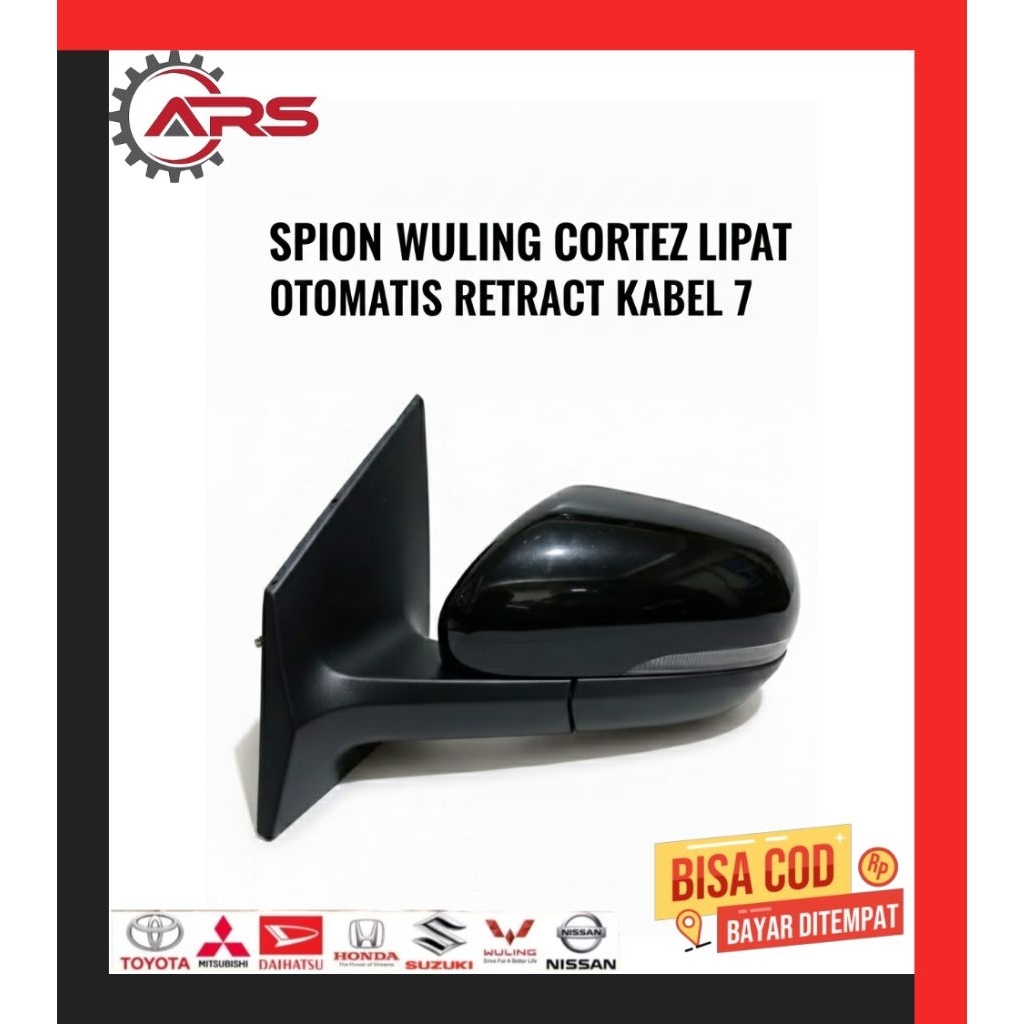 spion komplit  wulling cortez  original second kanan atau kiri spion WULING CORTEZ manual lipat spio