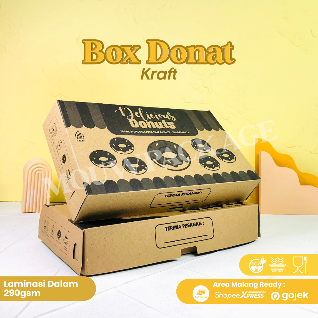 BOX DONAT / DUS DONAT / KOTAK BOMBOLONI / BOX DONUT ISI 6