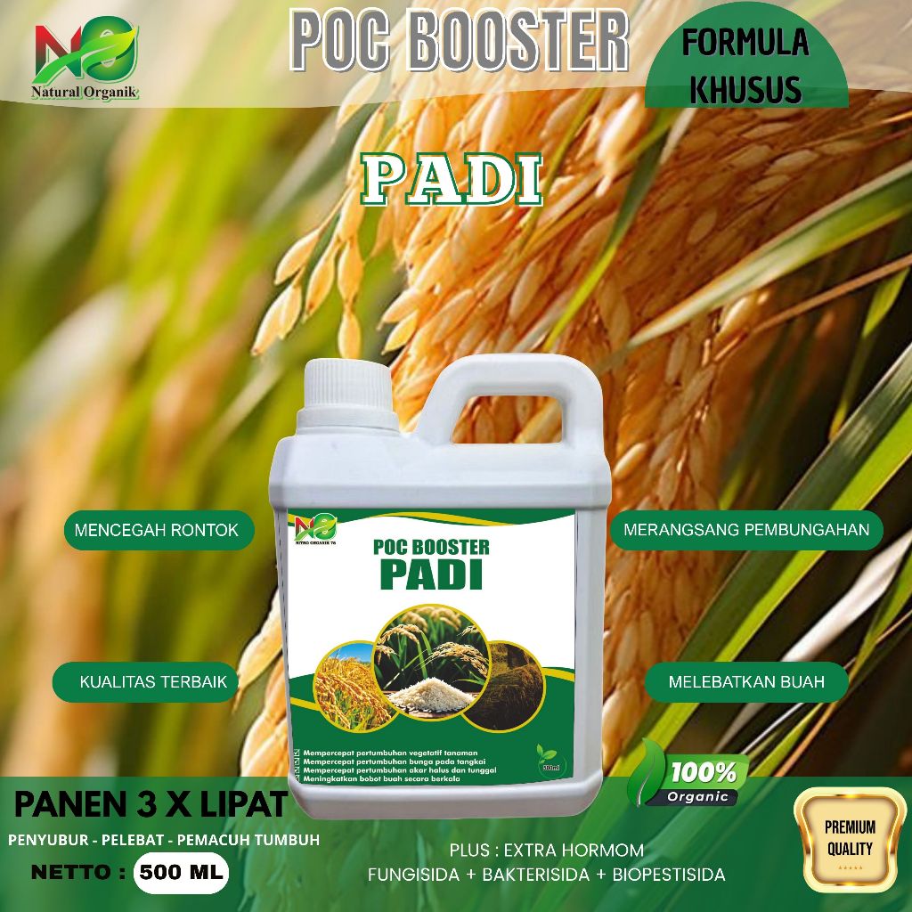 Pupuk Booster Padi 500ml - Pupuk Organik Cair Khusus Padi Cepat Panen