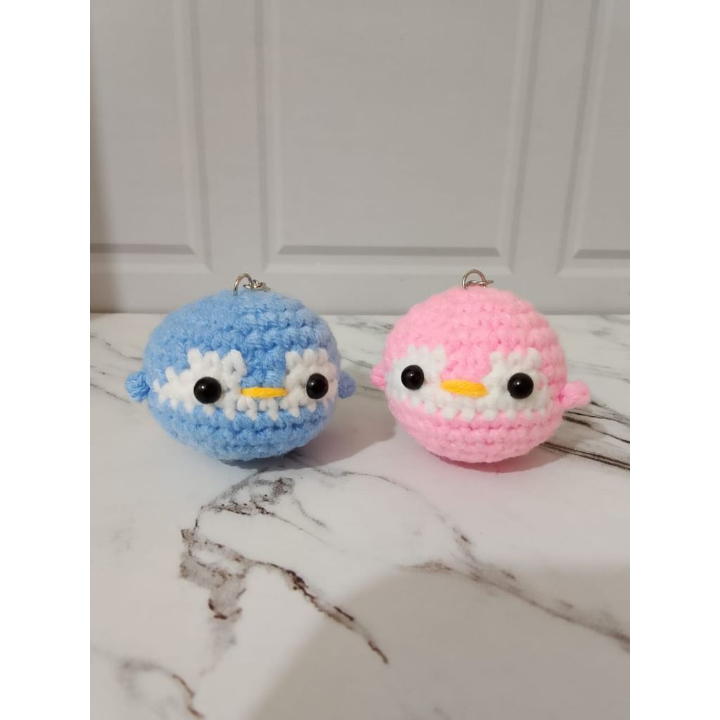 Amigurumi pinguin/ganci Pinguin/gantungan kunci pinguin
