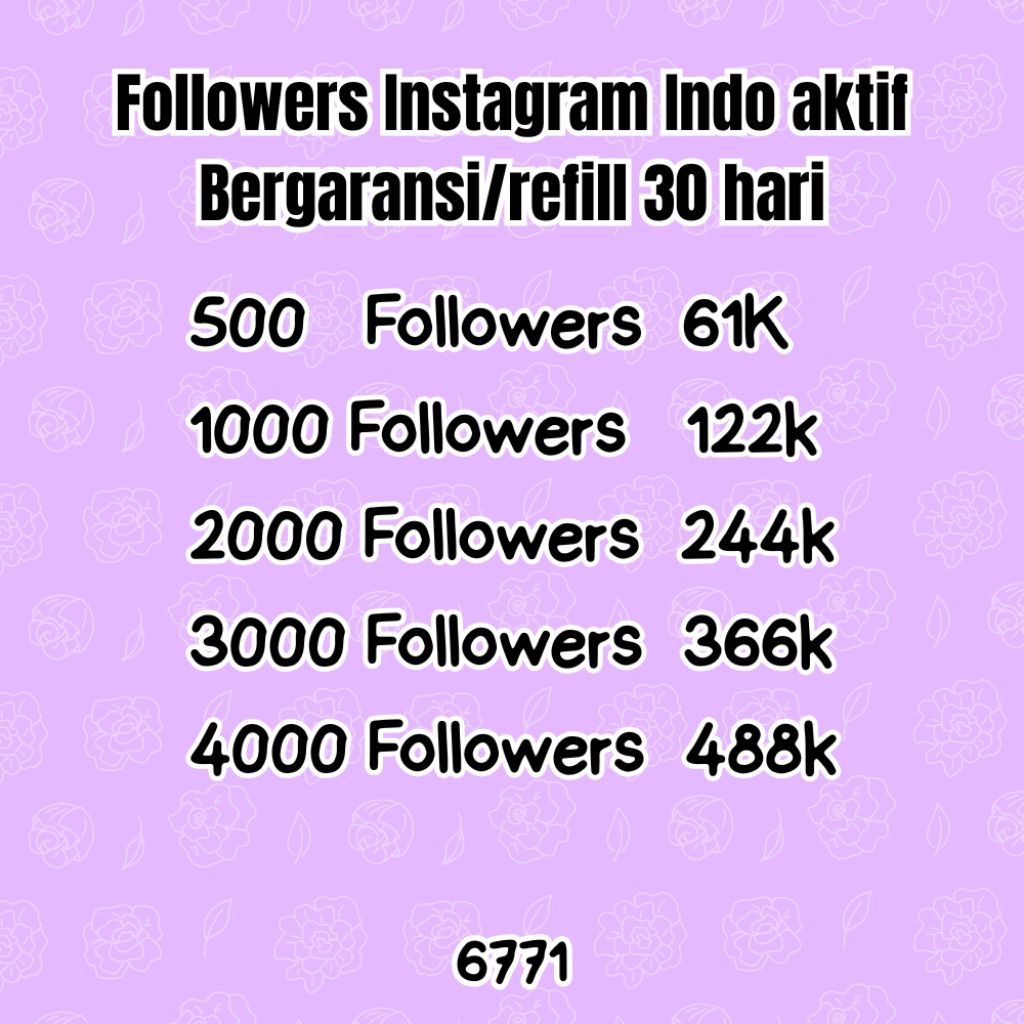 Jasa Tambah followers indo aktif sesuai gambar termurah