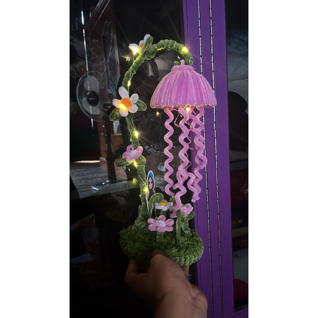 lampu hias/lampu belajar kawat bulu