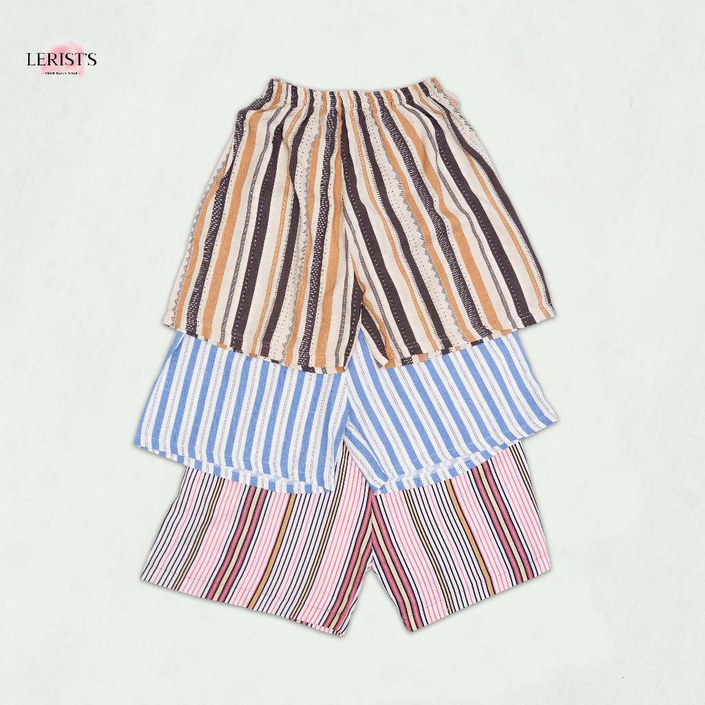 Celana Pendek Rayon Lerist- Hotpants Bawahan Wanita Atas Lutut Short Pants Rayon Mini Motif Lerist