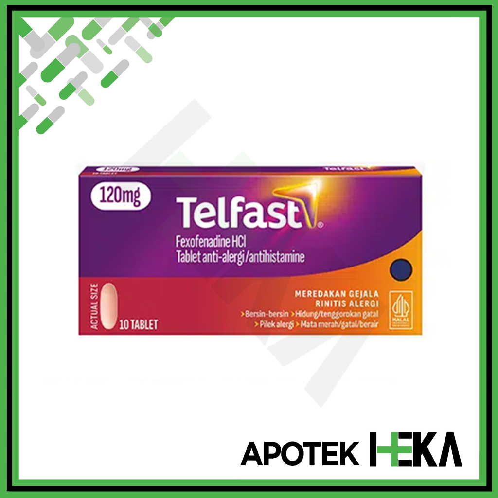 Telfast 120 mg isi 10 Tablet - Obat Alergi