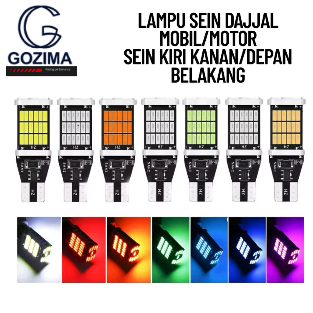 Lampu Dajjal Mobil Motor T10 T15 45 SMD untuk Sein Senja Kota Super Terang Lampu Dajjal