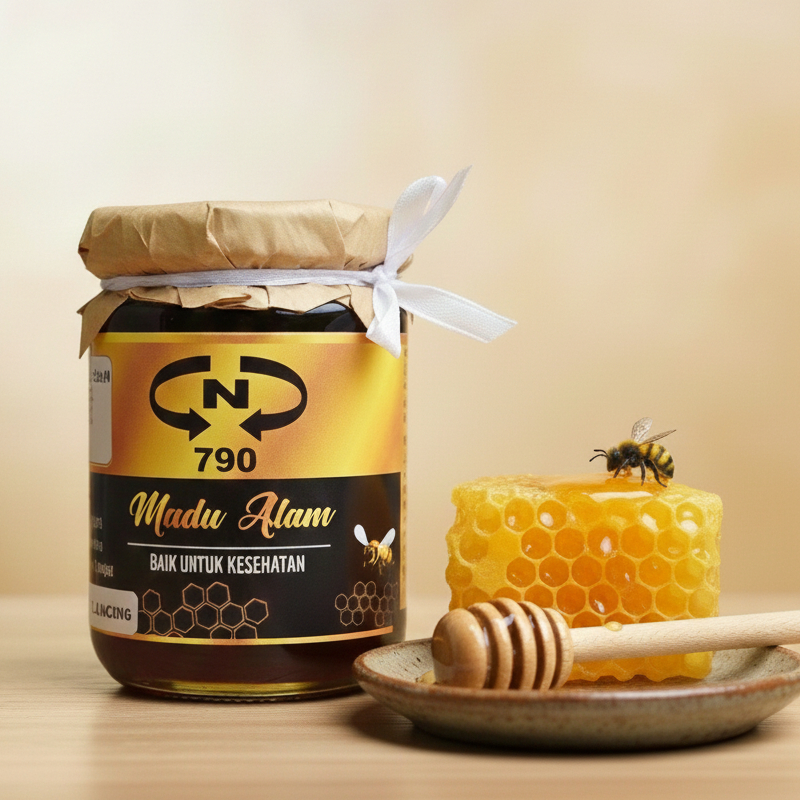 Madu Klanceng N790 - Raw Honey - 250 Ml Jar Kaca